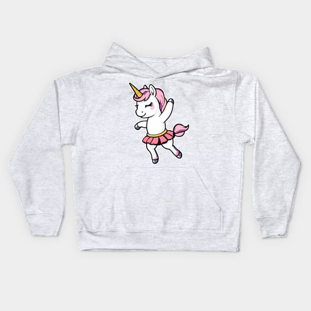 Dancing Unicorn Kids Hoodie by IDesign23